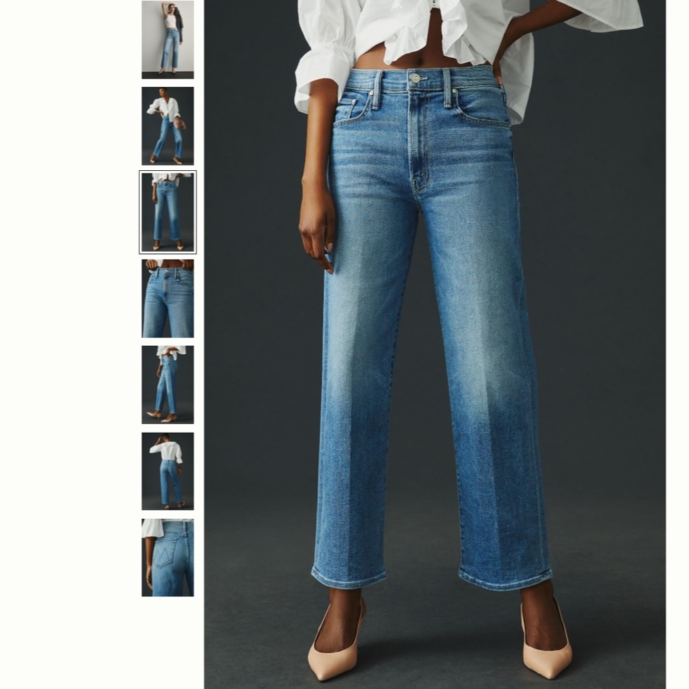 MOTHER Blue Ankle & Cropped Jeans